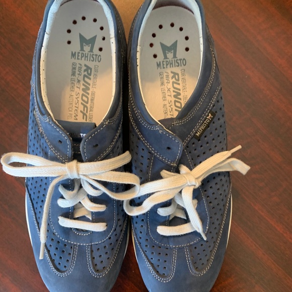 Mephisto  Rebeca Perf Nubuck Women's Sneakers - Picture 1 of 6